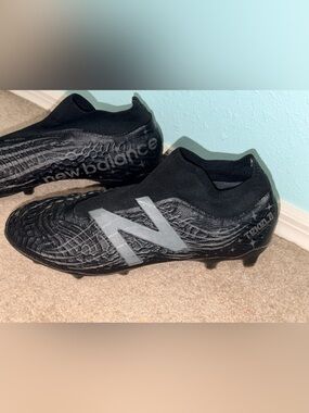 New Balance Tekela v3+  Black Soccer Cleats with Silver Logo